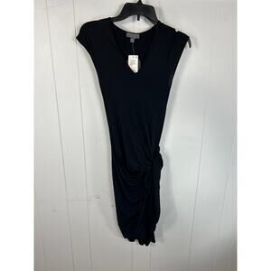Highline Collective NWT Women's Black Jersey Sleeveless Dress w/ twist detail XS